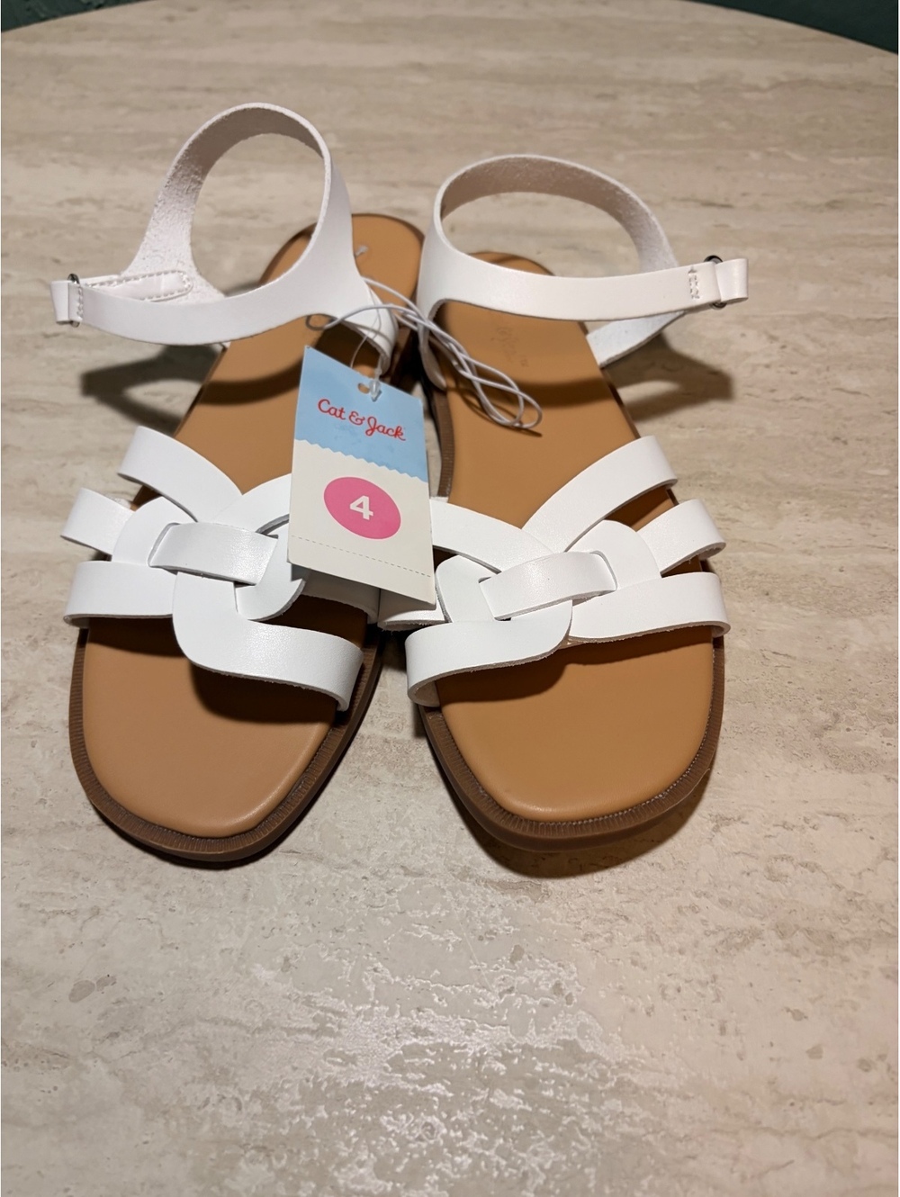Cat & Jack White Strappy Sandals Size 4